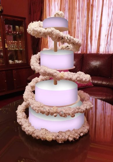 Свадебный торт Л123880 - кондитерская Легко запомнить!