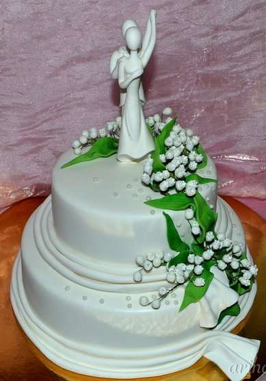 Торт на свадьбу Свадебный вальс в ландышах (М97297) - Компания Мастерская Арины Константиновой...