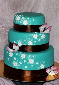  «Бирюзовый с бабочками» (М97293)