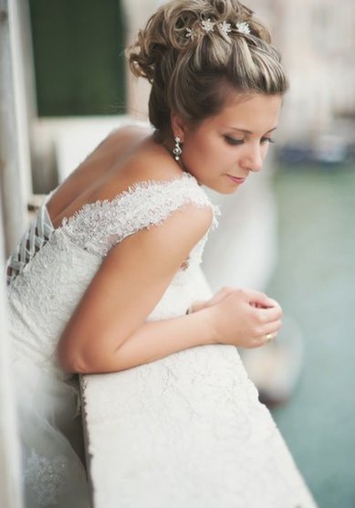 Прическа на свадьбу E17788 - Стилист-визажист ElenaRoz