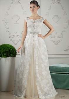 Свадебное платье V46522. В греческом стиле, длинное без шлейфа.