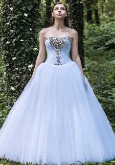 Свадебное платье V46531. С пышной юбкой, длинное без шлейфа.